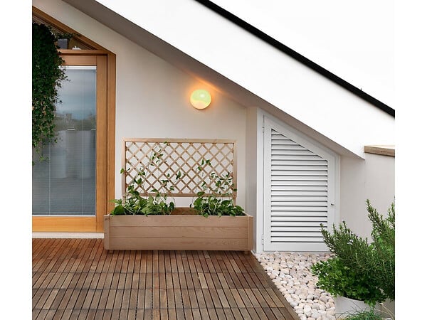 HABITAT ET JARDIN - Jardinière en bois "Orpin" avec treillis - 98 x 34 x 104 cm - large