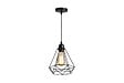 ENTREPOT BRICO - Plafonnier suspension luminaire métal noir 20,5x25 cm - vignette