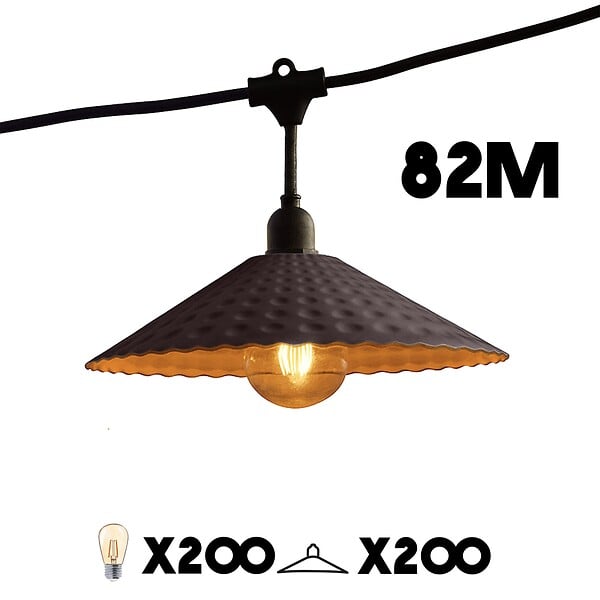 LUMISKY - Guirlande connectable VINTY 200 ampoules E27 82M - large