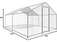 HABITAT ET JARDIN - Enclos à poules 12 m² parc grillagé 4 x 3 x 2 M acier galvanisé - vignette