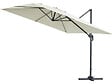HABITAT ET JARDIN - Parasol jardin déporté Alu "Sun 3" - Carré - 3 x 3 m - Ecru + housse de protection - vignette