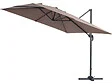 HABITAT ET JARDIN - Parasol jardin déporté Alu "Sun 3" - Carré - 3 x 3 m - Taupe + housse de protection - vignette
