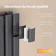 EMKE - EMKE Radiateur eau chaude en acier Tube Rond Radiateur Mural Anthracite 60x120cm 1533W Double Couche - vignette