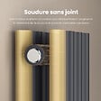 EMKE - EMKE Radiateur eau chaude en acier Tube Rond Radiateur Mural Anthracite 60x120cm 1533W Double Couche - vignette