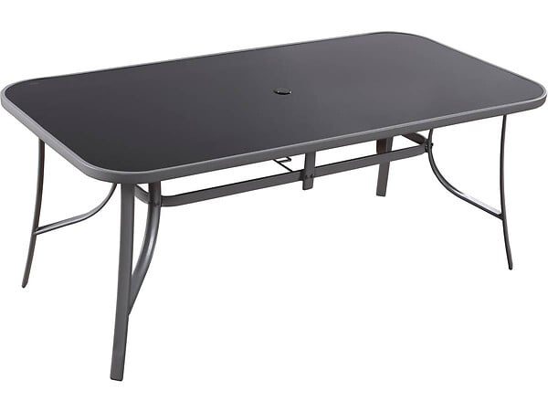 HABITAT ET JARDIN - Table et chaises de jardin en textilène "Cordoba XL 180" - Phoenix - 8 places - Gris foncé - large