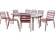 HABITAT ET JARDIN - Table et chaises de jardin en métal "Bilbao" - 8 places - Terracotta - vignette