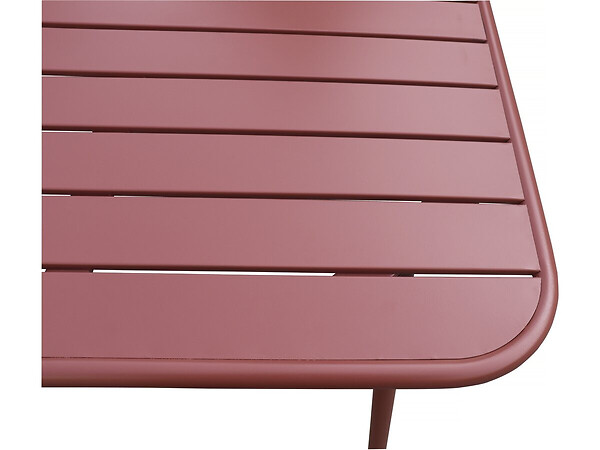 HABITAT ET JARDIN - Table et chaises de jardin en métal "Bilbao" - 8 places - Terracotta - large