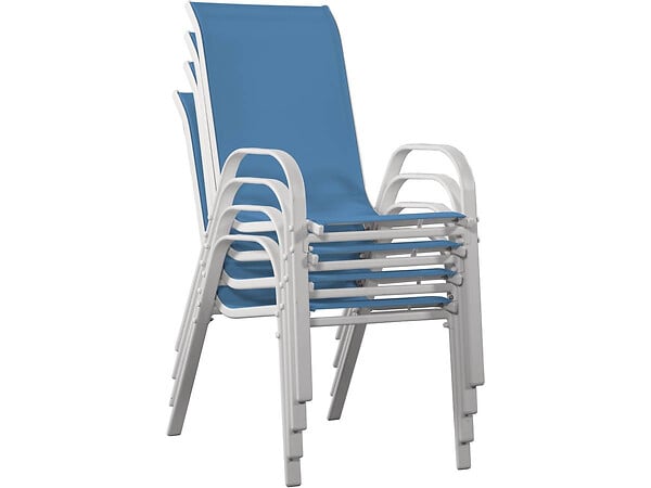 HABITAT ET JARDIN - Table et chaises de jardin en textilène "Cordoba XL 180" - Phoenix - 8 places - Bleu - large