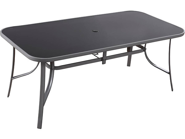 HABITAT ET JARDIN - Table et chaises de jardin en textilène "Cordoba XL 180" - Phoenix - 8 places - Noir - large