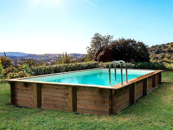 HABITAT ET JARDIN - Piscine bois en kit rectangle " Tampa " - 7.20 x 4.20 x 1.44 +  Pompe à chaleur - Puissance 6.1 kW - large