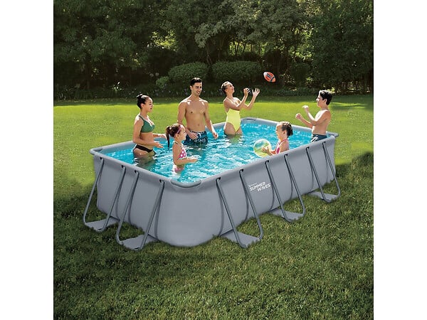 HABITAT ET JARDIN - Piscine tubulaire LUDO 3 - 5.49 x 2.74 x 1.32 m - filtration 5.29 m3/h - large