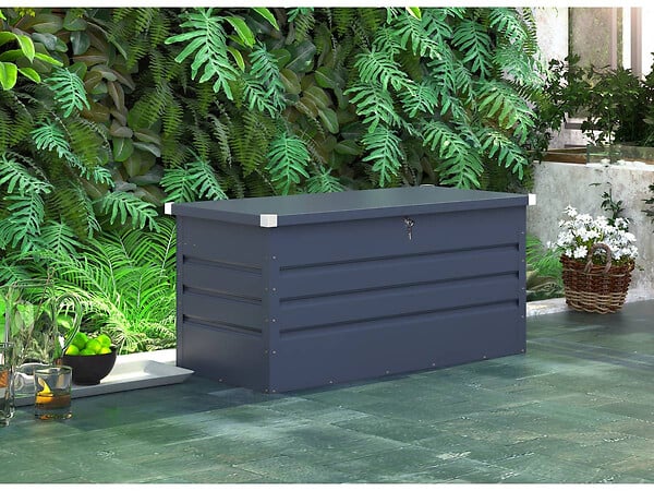 HABITAT ET JARDIN - Coffre de jardin métal "Store" - 680 L - 165 x 69 x 60 cm - Gris - large
