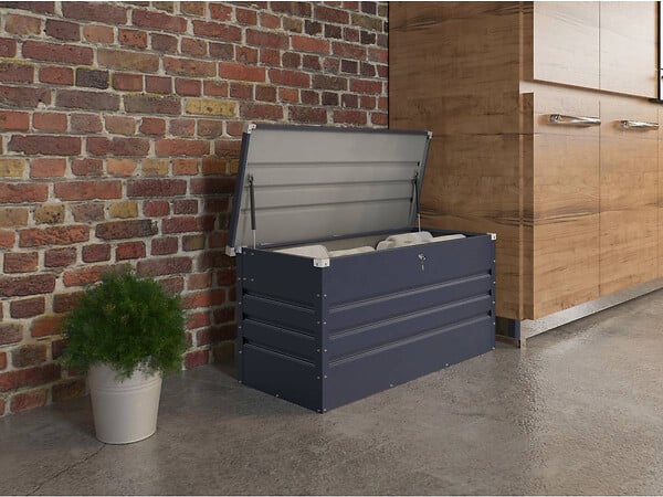 HABITAT ET JARDIN - Coffre de jardin métal "Store" - 680 L - 165 x 69 x 60 cm - Gris - large