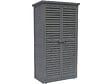 HABITAT ET JARDIN - Armoire de jardin "Space" - 87 x 46.5 x 160 cm - Anthracite - vignette