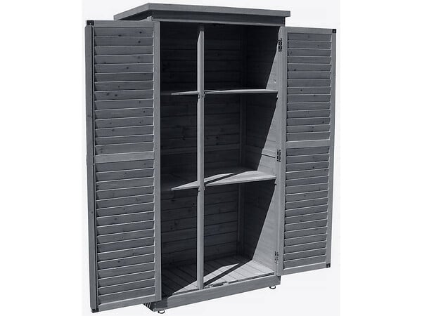HABITAT ET JARDIN - Armoire de jardin "Space" - 87 x 46.5 x 160 cm - Anthracite - large