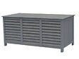 HABITAT ET JARDIN - Coffre de jardin en bois "Macao" - 130 x 64 x 60 cm - Anthracite - vignette