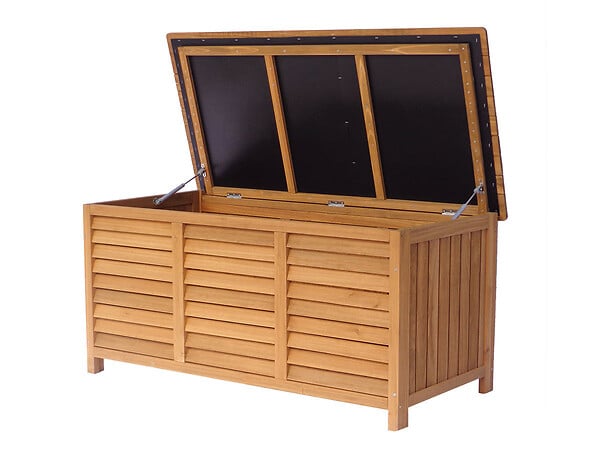 HABITAT ET JARDIN - Coffre de jardin en bois "Macao" - 130 x 64 x 60 cm - Marron - large