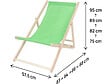 HABITAT ET JARDIN - Lot de 2 transats en bois "Chilienne" - 107 x 56.5 x 81 cm - Vert - vignette