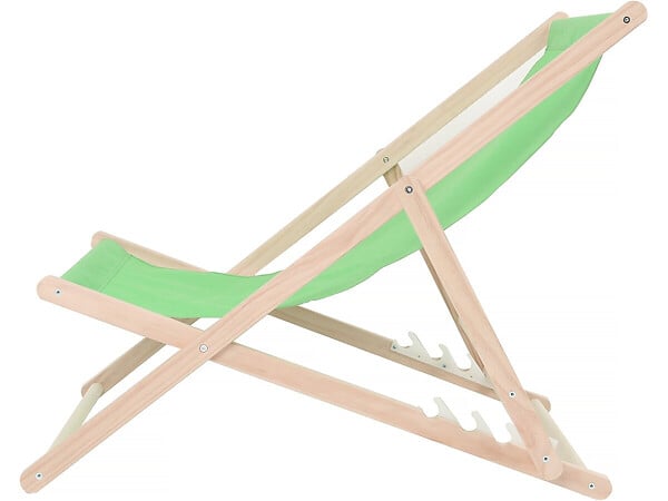 HABITAT ET JARDIN - Lot de 2 transats en bois "Chilienne" - 107 x 56.5 x 81 cm - Vert - large