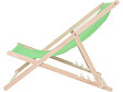 HABITAT ET JARDIN - Lot de 2 transats en bois "Chilienne" - 107 x 56.5 x 81 cm - Vert - vignette