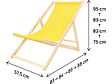 HABITAT ET JARDIN - Lot de 2 transats en bois "Chilienne" - 107 x 56.5 x 81 cm - Jaune - vignette