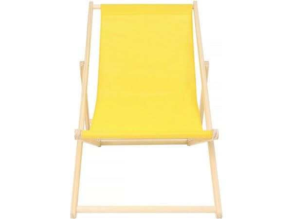 HABITAT ET JARDIN - Lot de 2 transats en bois "Chilienne" - 107 x 56.5 x 81 cm - Jaune - large