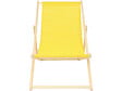 HABITAT ET JARDIN - Lot de 2 transats en bois "Chilienne" - 107 x 56.5 x 81 cm - Jaune - vignette
