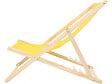 HABITAT ET JARDIN - Lot de 2 transats en bois "Chilienne" - 107 x 56.5 x 81 cm - Jaune - vignette