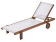 HABITAT ET JARDIN - Bain de soleil en bois exotique "Saïgon" - Maple - Ecru - Lot de 4 - vignette