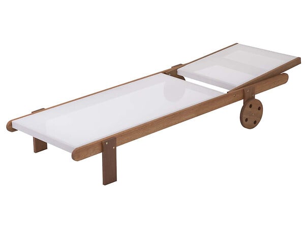 HABITAT ET JARDIN - Bain de soleil en bois exotique "Saïgon" - Maple - Ecru - Lot de 4 - large