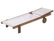 HABITAT ET JARDIN - Bain de soleil en bois exotique "Saïgon" - Maple - Ecru - Lot de 4 - vignette