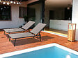 HABITAT ET JARDIN - Lot de 2 bains de soleil en métal "Sublima" - 180 x 54 x 104 cm - Taupe - vignette