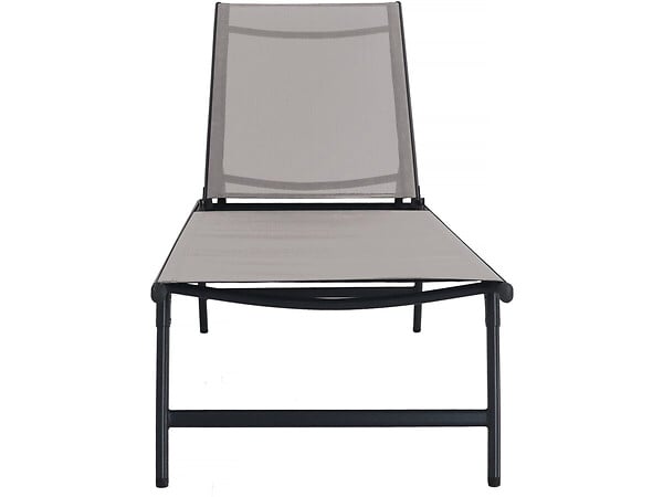 HABITAT ET JARDIN - Lot de 2 bains de soleil en métal "Sublima" - 180 x 54 x 104 cm - Taupe - large