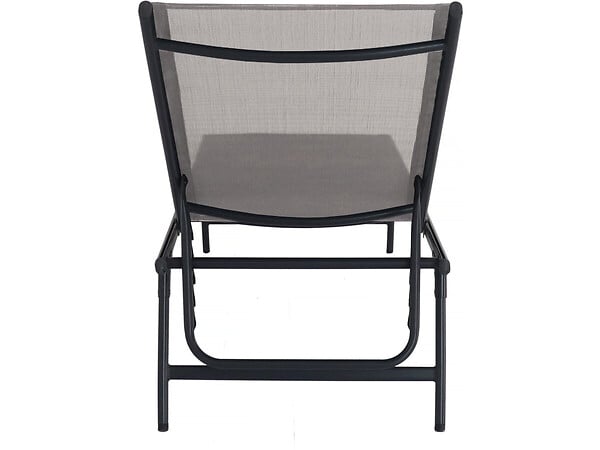 HABITAT ET JARDIN - Lot de 2 bains de soleil en métal "Sublima" - 180 x 54 x 104 cm - Taupe - large