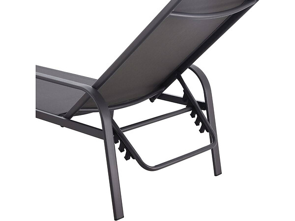 HABITAT ET JARDIN - Lot de 2 Bains de soleil en métal "Farniente"- Gris - large