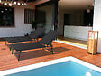 HABITAT ET JARDIN - Lot de 2 bains de soleil en métal "Sublima" - 180 x 54 x 104 cm - Noir - vignette