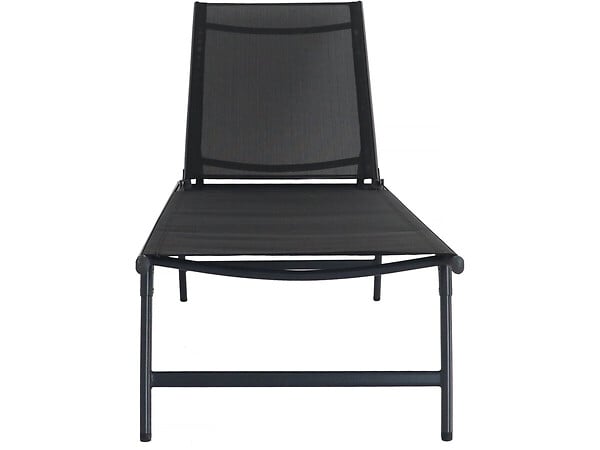 HABITAT ET JARDIN - Lot de 2 bains de soleil en métal "Sublima" - 180 x 54 x 104 cm - Noir - large