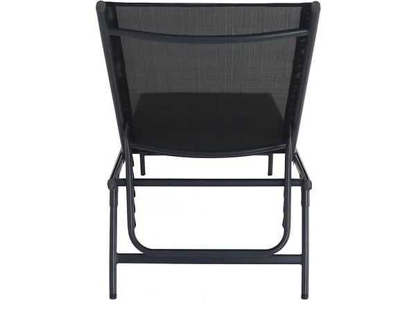 HABITAT ET JARDIN - Lot de 2 bains de soleil en métal "Sublima" - 180 x 54 x 104 cm - Noir - large