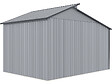 HABITAT ET JARDIN - Abri de jardin métal avec pergola "Madras" - 9.12 m² - 257 x 355 x 237 cm - Gris - vignette