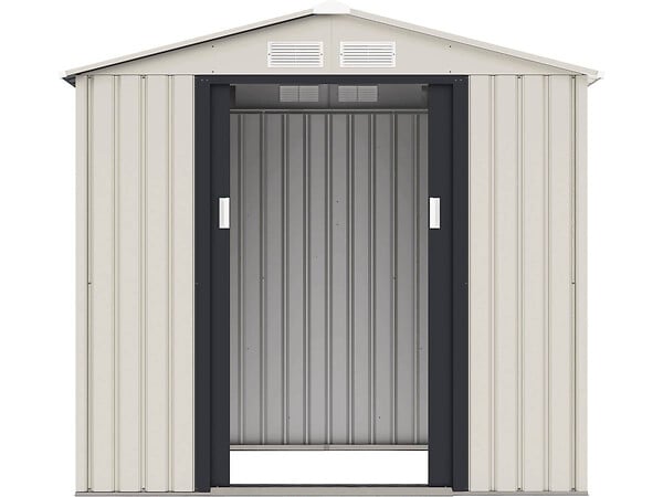 HABITAT ET JARDIN - Abri de jardin métal "Nebraska" - 4.07 m² - Beige/Gris anthracite - large