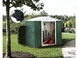 HABITAT ET JARDIN - Abri de jardin métal - "Rosas "- 4,07 m² avec gouttière - Vert - vignette