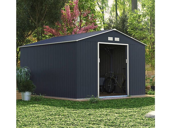HABITAT ET JARDIN - Abri de jardin métal "Vegas" - 12.98 m² - Gris - large