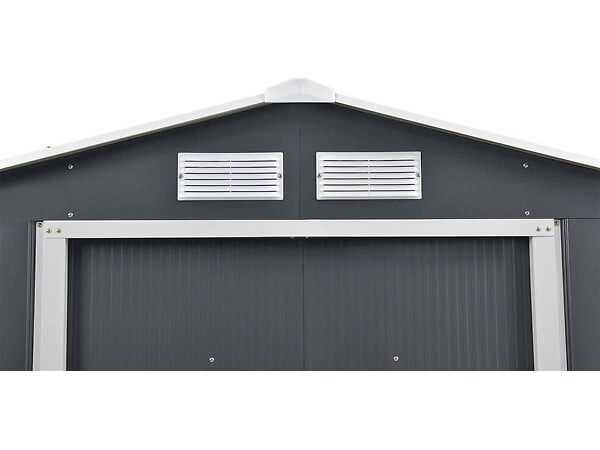 HABITAT ET JARDIN - Abri de jardin métal "Vegas" - 5,29 m2 (4,83 m2 au sol) - Gris - large