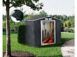 HABITAT ET JARDIN - Abri de jardin métal - "Vegas" - 2,7 m² avec gouttière - Gris - vignette