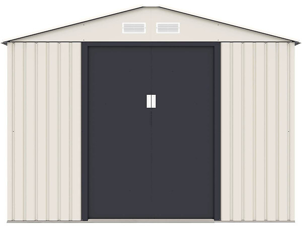 HABITAT ET JARDIN - Abri de jardin métal "Nebraska" - 5,29 m2 (4,83 m2 au sol) - Beige - large