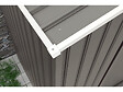HABITAT ET JARDIN - Abri jardin métal "Dallas"- 4.07 m² avec gouttière - Taupe - vignette