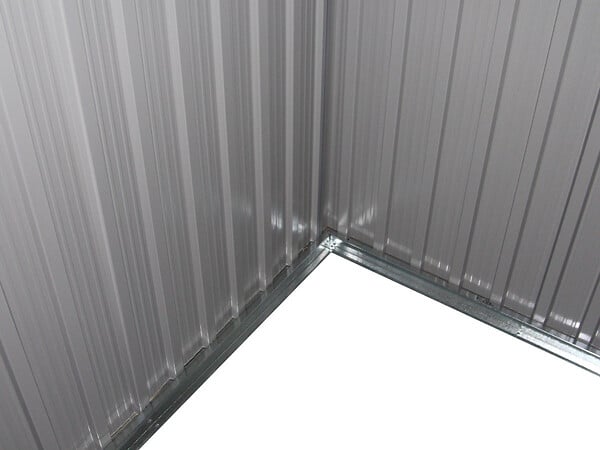 HABITAT ET JARDIN - Abri de jardin métal toit plat "Texas" - 6,29 m² - Gris - large