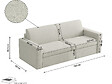 HABITAT ET JARDIN - Canapé convertible express en tissu "Diana" - Couchage 140 cm - 3 places - Beige - vignette