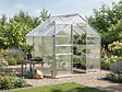 HABITAT ET JARDIN - Serre jardin polycarbonate 190 x 190 x 195 cm "Basilic" - 3,61 m² - Gris - vignette