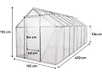 HABITAT ET JARDIN - Serre jardin en polycarbonate 430 x 190 x 195 cm "Basilic" - 8,17 m² - Gris - vignette